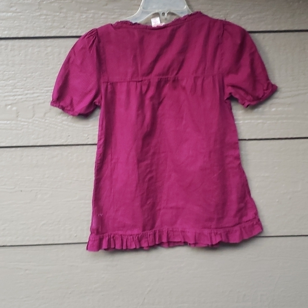 MOSSIMO Ruffle shadow stripe Blouse Top Size XS - Picture 5 of 5